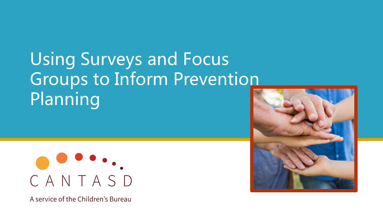 State Prevention Planning: Using Surveys and Focus Groups to Inform Planning (This link opens in a new window)