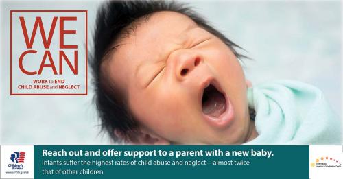 Reach out and offer support to a parent with a new baby. 