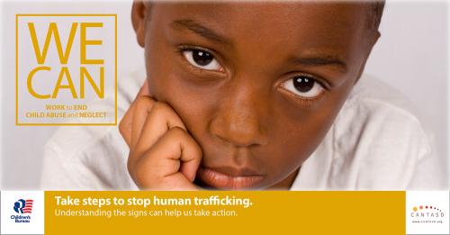 Take steps to stop human trafficking. 