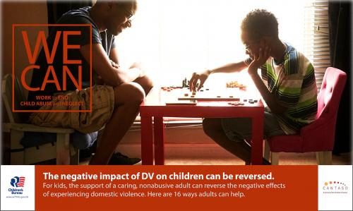 The negative impact of domestic violence on kids can be reversed. 