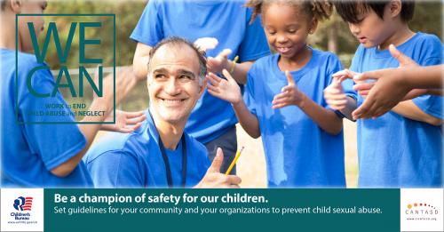 Be a champion of safety for our children. 